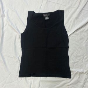 George Black Fitted Tank Top